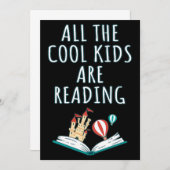 Alle coole Kinderen zijn Reading II Invitation Kaart (Voorkant / Achterkant)