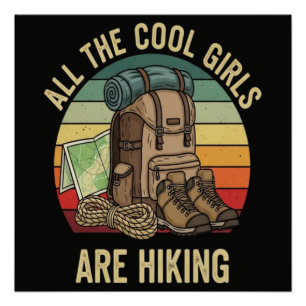 Alle Coole Meisjes Wandelen Retro Perfect Poster