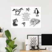 ALLE CREATUREN GROOT EN KLEIN: PENCIL TEKST POSTER (Thuiskantoor)
