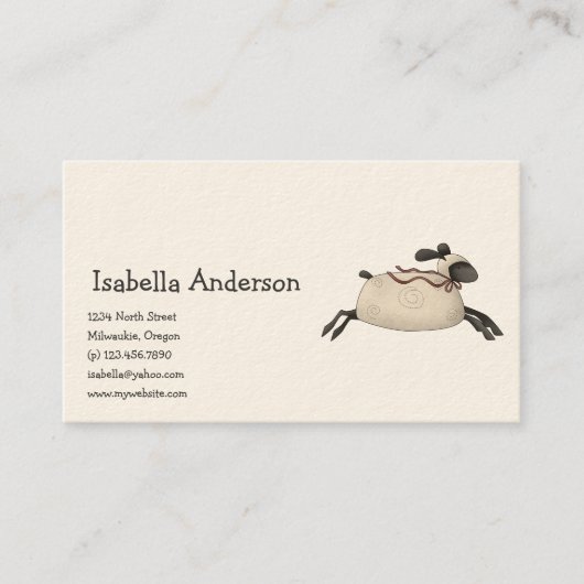 Alle dem Blessings ・ Sheep Visitekaartje (Voorkant)