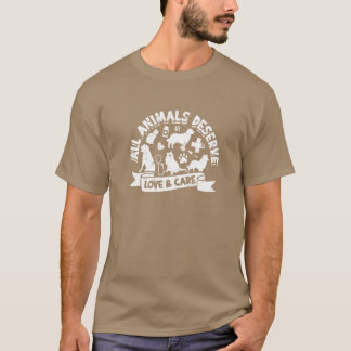 Alle dieren verdienen liefde en zorg Dierenarts T-shirt
