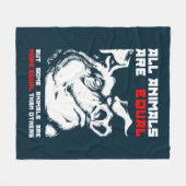 Alle dieren zijn gelijk 1 fleece deken (Voorkant (Horizontaal))