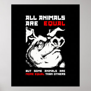 Alle dieren zijn gelijk 1 poster