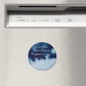 Alle dingen Christus Snowflake 2 Inch Square Magne Magneet (Insitu (Vaatwasser))