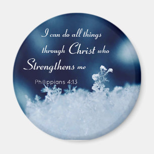 Alle dingen Christus Snowflake 2 Inch Square Magne Magneet
