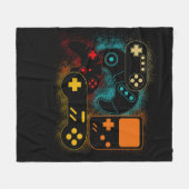 Alle Dingen controleren Video Game Controller Fleece Deken (Voorkant (Horizontaal))