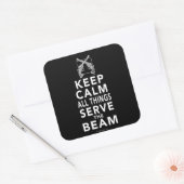 Alle dingen dienen het Beam Vierkante Sticker (Envelop)