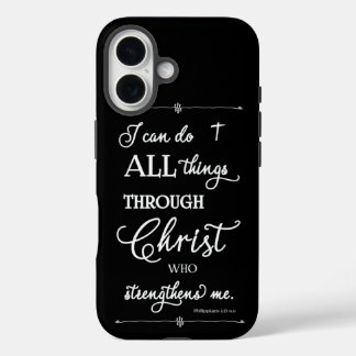 Alle dingen door Christus - Filippenzen 4:13 iPhone 16 Hoesje