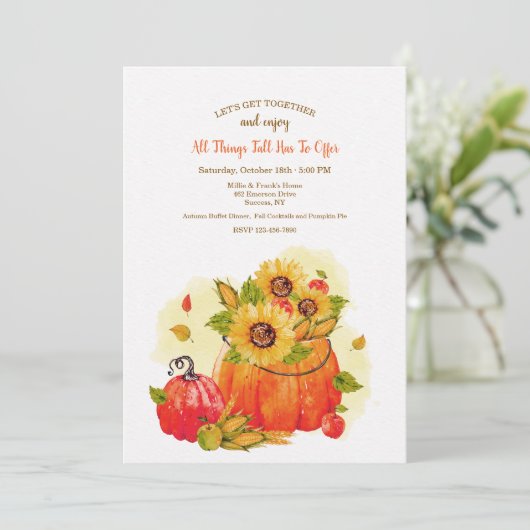 Alle dingen Herfst Kaart (Staand voorkant)