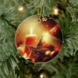 Alle dingen Kerstmis kaars decor Keramisch Ornament