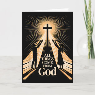 Alle Dingen Komen Van God Christelijke Aanbidding Kaart