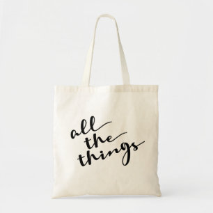 Alle dingen, Modern Script Tote Bag
