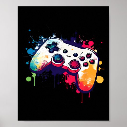 Alle dingen regelen Video Game Controller Gamer Poster (Voorkant)