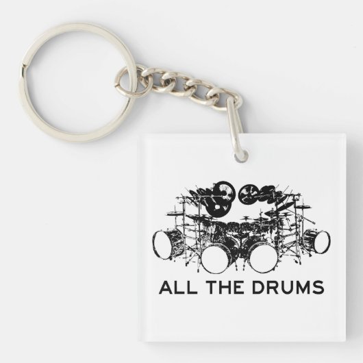 Alle drums Drummer Sleutelhanger (voorkant)