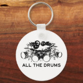 Alle drums Drummer Sleutelhanger (Voorkant)