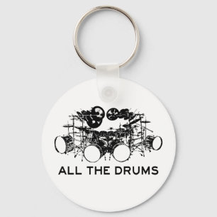 Alle drums Drummer Sleutelhanger