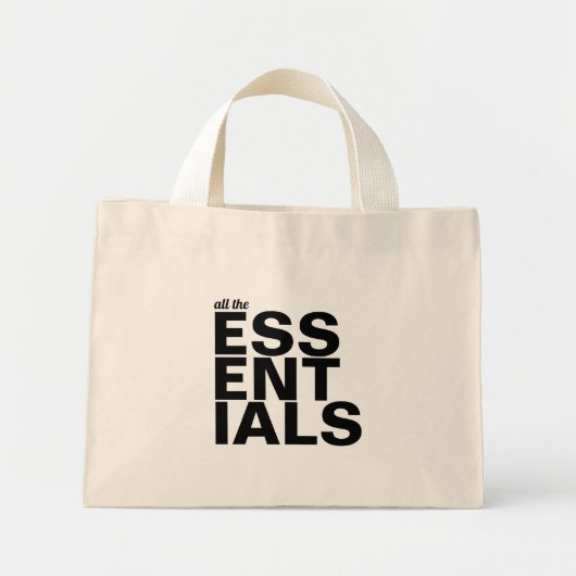 Alle ESSENTIËLE | Modern minimalist Mini Tote Bag (Voorkant)