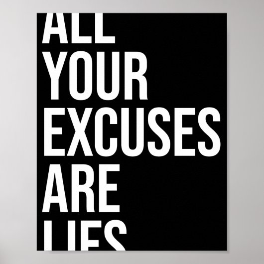 ALLE EXCUSES ZIJN LIEVEN POSTER (Voorkant)