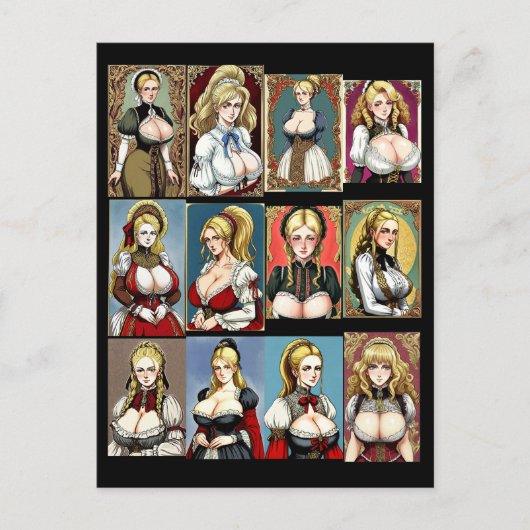 Alle Faire Maidens Briefkaart (Voorkant)