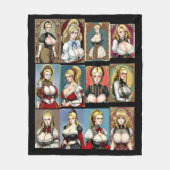 Alle Faire Maidens Fleece Deken (Voorkant)