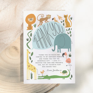 Alle feestbeesten bellen! Modern verjaardagsfeestj Bedankkaart
