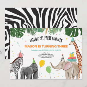 Alle feestdieren Zoo Wild Boy Verjaardag Kaart