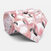 Alle flamingos - Patroon Stropdas (Opgerold)