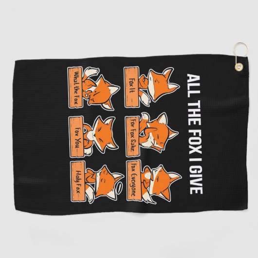 Alle Fox die ik geef Golfhanddoek (Horizontaal)