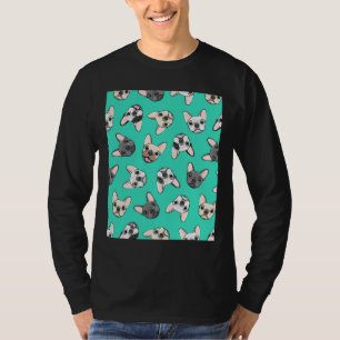 Alle franse Blauwgroen koeienvangers Graphi T-shirt