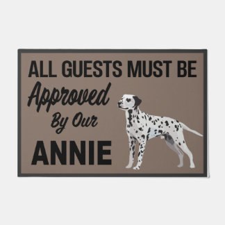 Alle gasten moeten door Annie, Dog worden goedgeke Deurmat