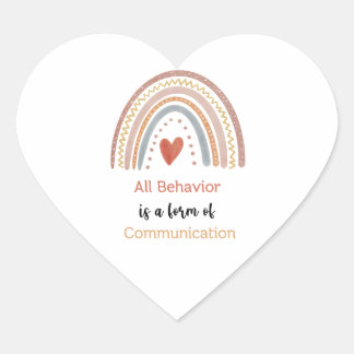 Alle Gedragingen Vorm van Communicatie Autisme Spe Hart Sticker