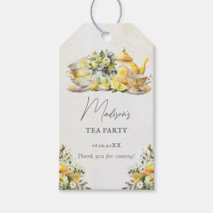Alle gelegenheden Lemon Tea Party Dank u Cadeaulabel