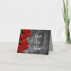 Alle gelegenheden Red Rose Black Leather Wenskaart Kaart