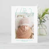 Alle Gelukkige Feestdagen Vrolijke Trendy Script V Feestdagenkaart (Staand voorkant)