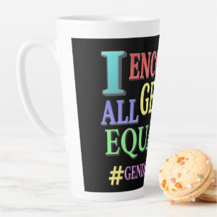 "ALLE GENDERGELIJKHEID" Cute Design. Bestel nu Latte Mok