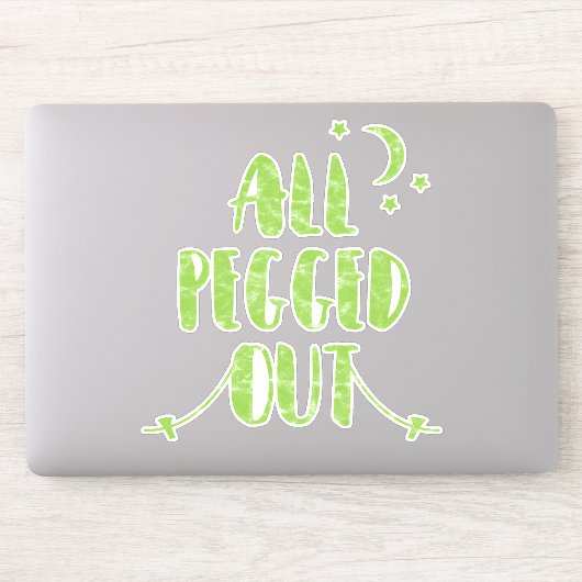 Alle Gepegrafeerde Funny Camping Slaping Quote Sticker (Computer)