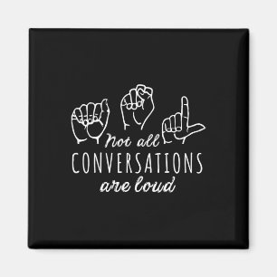 Alle gesprekken zijn luid als Amerikaanse gebarent Magneet