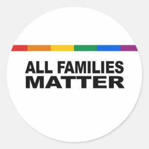 Alle gezinnen zijn van belang ronde sticker