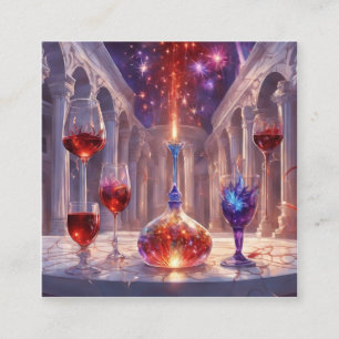 Alle glasblazende superrealisme stijl urban vampie vierkante visitekaartje