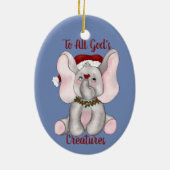 Alle Gods creaties Keramisch Ornament (Achterkant)