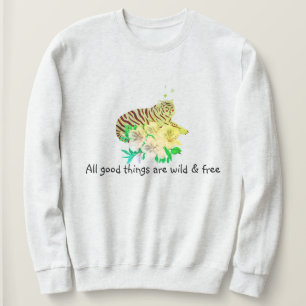 Alle Goede Dingen Zijn Wild & Vrij Tijger Slogan Trui