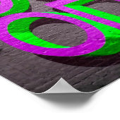 Alle GOOD neon Paars Green Poster (Hoek)