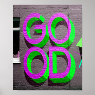 Alle GOOD neon Paars Green Poster