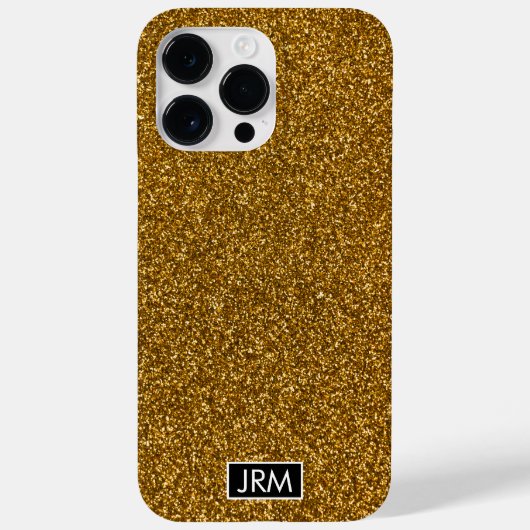 Alle gouden glitter schittert glanzend aangepaste Case-Mate iPhone case (Achterkant)
