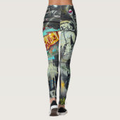 Alle graffiti-printleggins leggings (Achterkant)