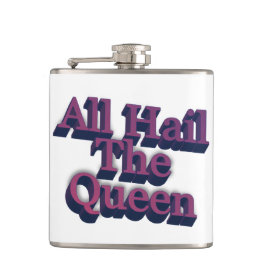 Alle groeten de koningin 3D tekst Heupfles