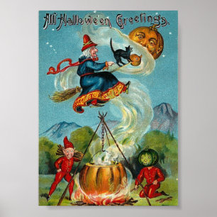 Alle Halloween Greetings  Druk Poster
