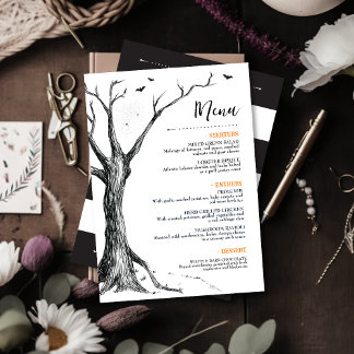 Alle Hallows Eve Halloween Oranje Roos Platte Menu