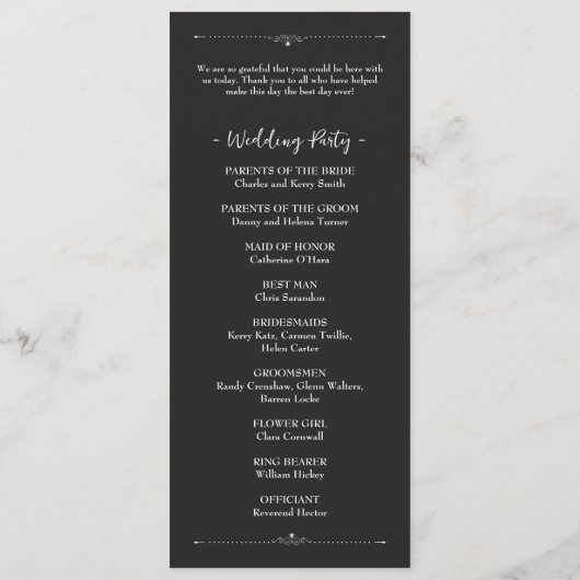 Alle Hallows Eve Halloween Roos bruiloft Programma (Achterkant)