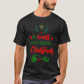 Alle harten komen samen in de kersttijd Unisex T-shirt (Voorkant)